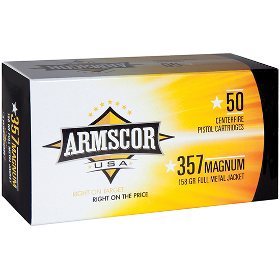 ARMSCOR AMMO 357MAG FMJ 158GR 50/20 - Ammunition